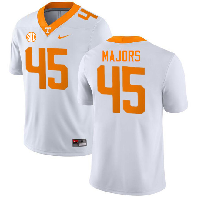 Johnny Majors Tennessee Jersey,Tennessee Volunteers #45 Johnny Majors College Jersey,Uniforms-White